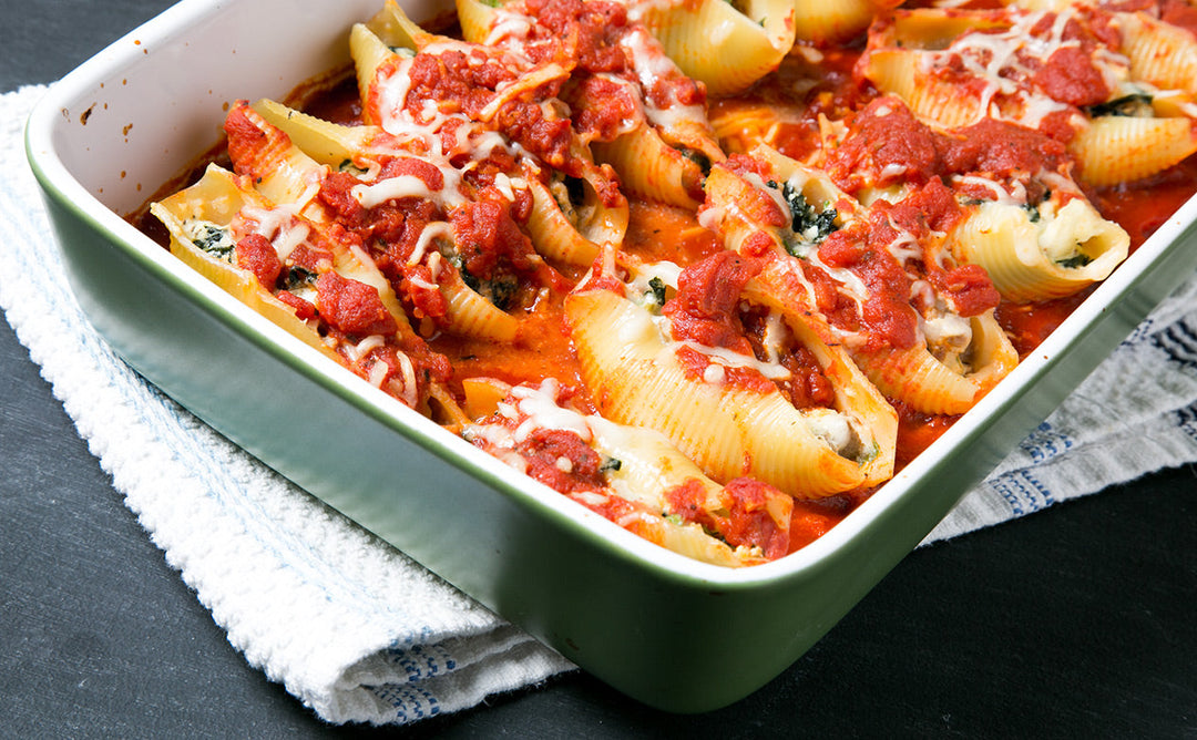 SAUSAGE & KALE STUFFED SHELLS