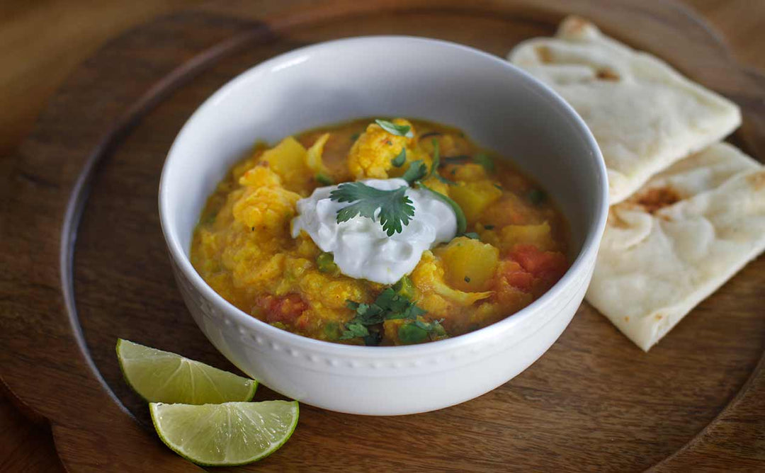 INDIAN-SPICED ROASTED CAULIFLOWER STEW
