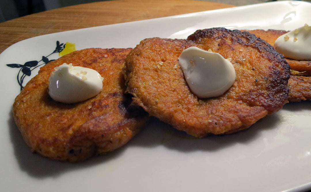 SPICY SWEET POTATO PANCAKES