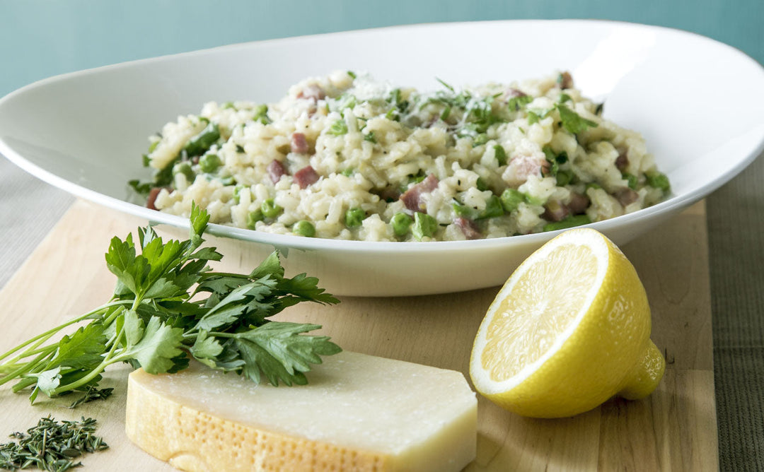 SPRING RISOTTO WITH PEAS & ASPARAGUS