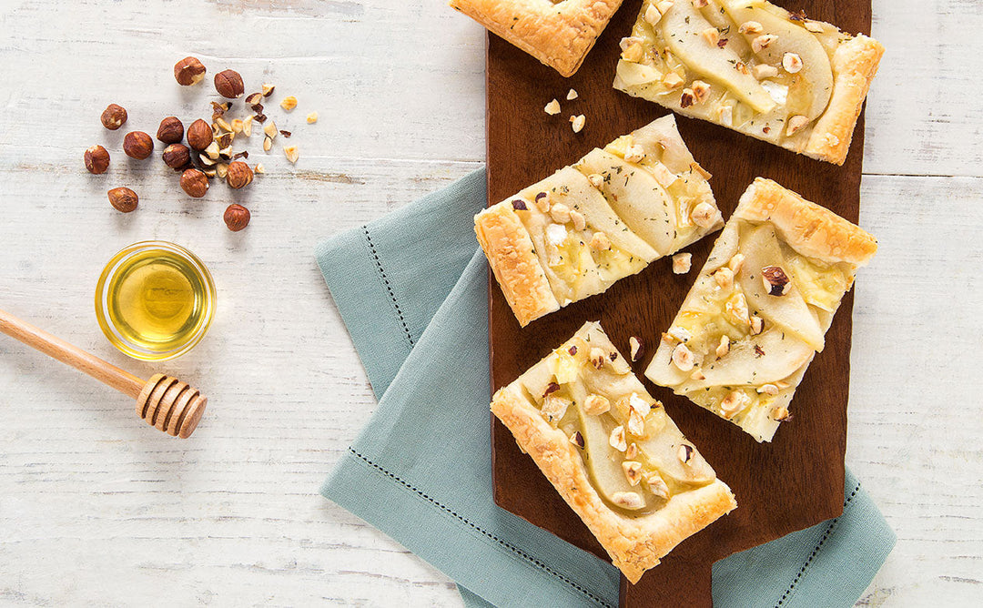 PEAR AND BRIE TART WITH HONEY