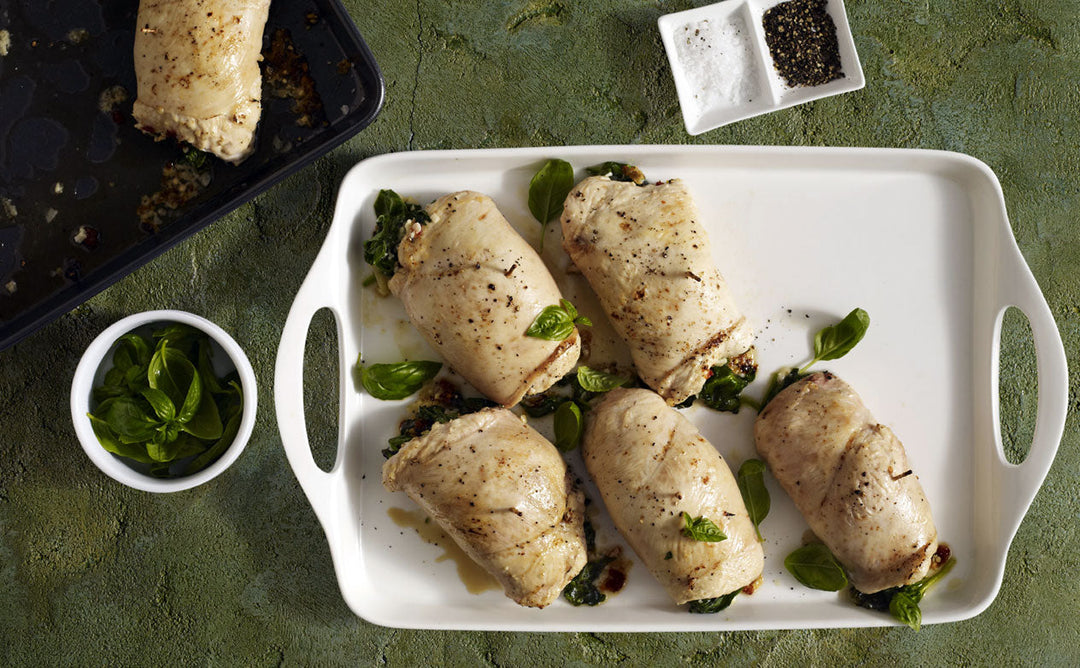 SPINACH PARMESAN CHICKEN ROLLATINI