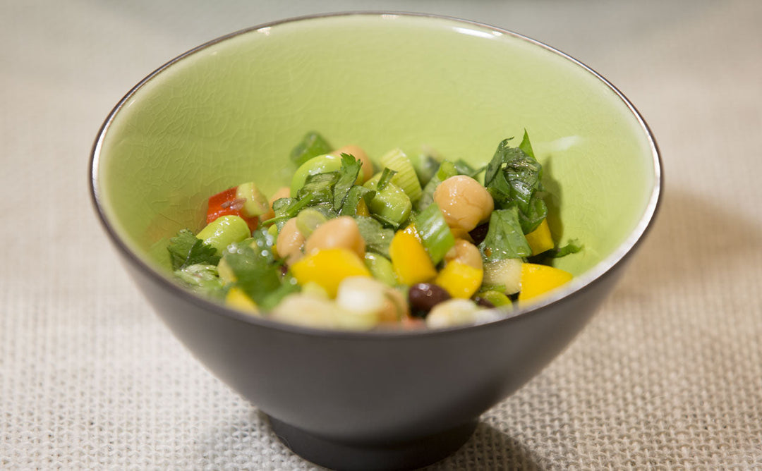 THREE BEAN SALAD WITH EDAMAME