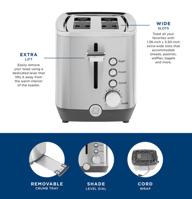 GE® 2-Slice Toaster G9TMA2PSPSS