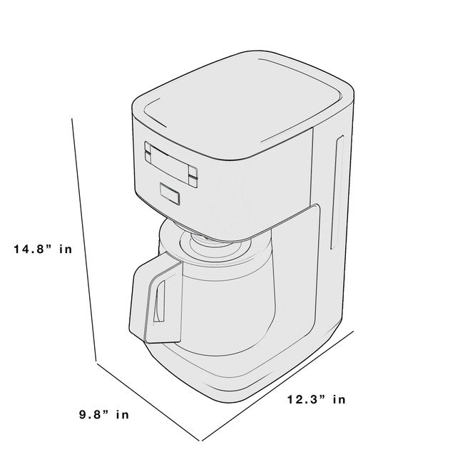 GE® 12 Cups Drip Coffee Maker with Thermal Carafe G7CDAAPSTSS