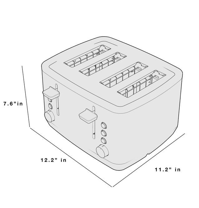 GE® 4-Slice Toaster G9TMA4PSPSS