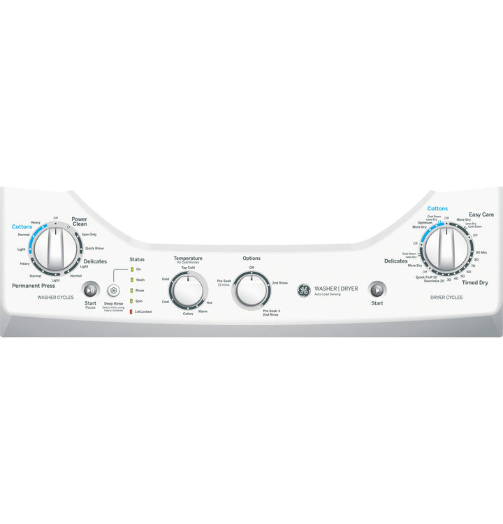 GE Unitized Spacemaker® 2.0 DOE cu. ft. Washer and 4.4 cu. ft. Electric Dryer